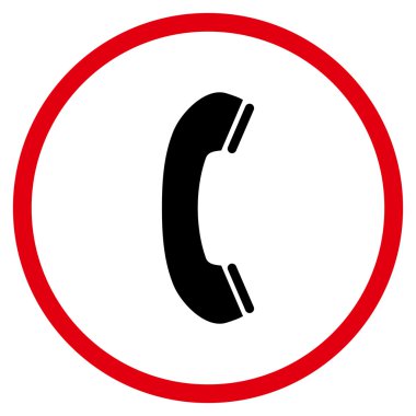 Telefon Alıcısı Düz Vektör Yuvarlak Simge