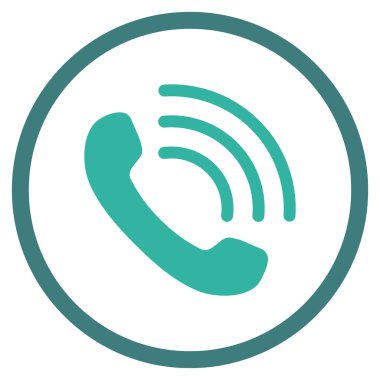 Telefon görüşmesi düz vektör yuvarlak simge