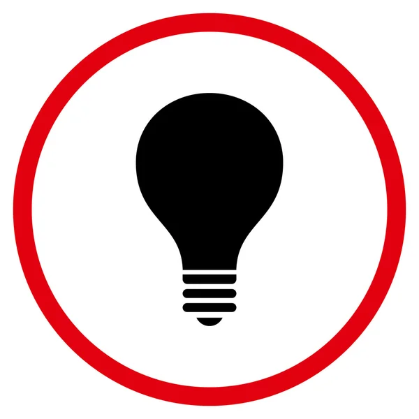 Glühbirne flacher Vektor rundes Symbol — Stockvektor