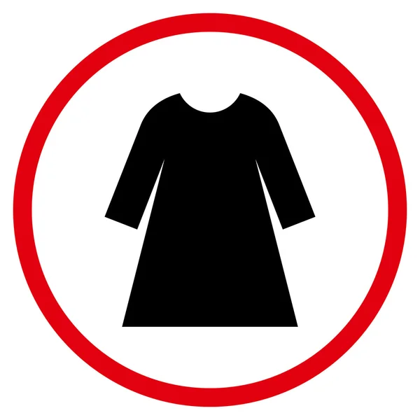 Vestido femenino Vector plano redondeado icono — Archivo Imágenes Vectoriales