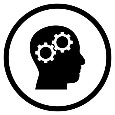 Beyin Araçları Düz Vektör Yuvarlak Simge