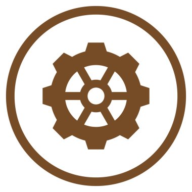 Vites düz vektör yuvarlak simge