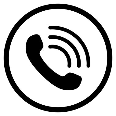 Telefon görüşmesi düz vektör yuvarlak simge