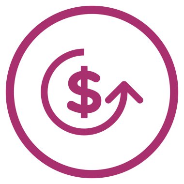 Simgesi ters ibraz düz vektör yuvarlak