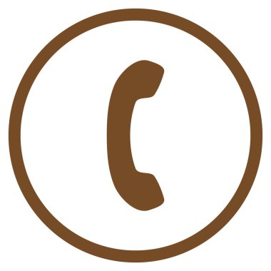 Telefon Alıcısı Düz Vektör Yuvarlak Simge