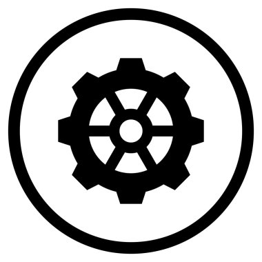 Vites düz vektör yuvarlak simge