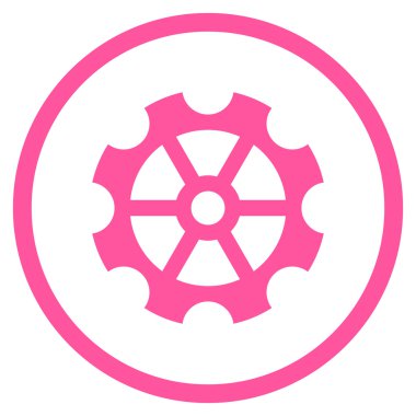 Vites düz vektör yuvarlak simge