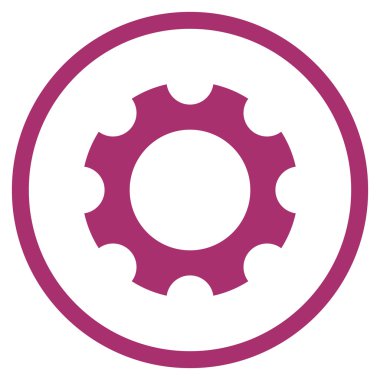 Vites düz vektör yuvarlak simge