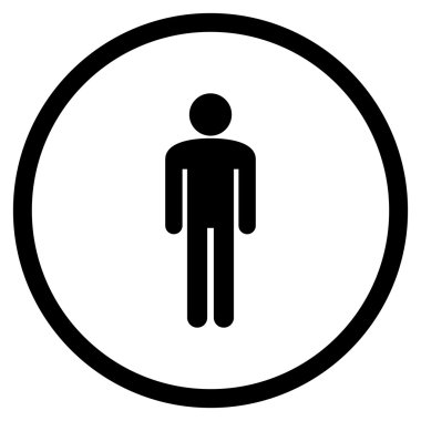 Boy Düz Vektör Yuvarlak Simge