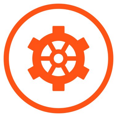 Vites düz vektör yuvarlak simge