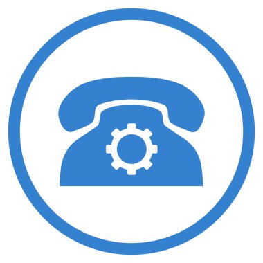 Telefon Kurulumu Düz Vektör Yuvarlak Simge