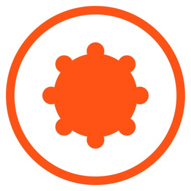 Vites düz vektör yuvarlak simge