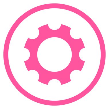 Vites düz vektör yuvarlak simge