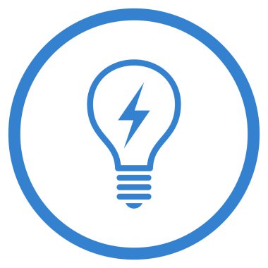 Elektrik AmpulÜ Düz Vektör Yuvarlak Simge