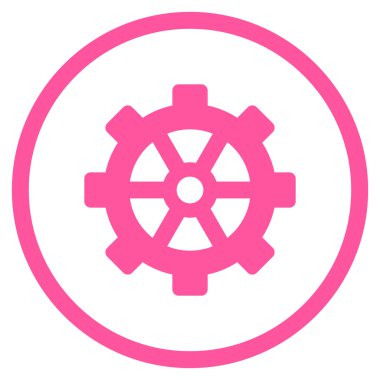 Vites düz vektör yuvarlak simge