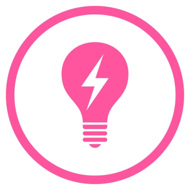 Elektrik AmpulÜ Düz Vektör Yuvarlak Simge