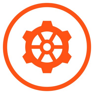 Vites düz vektör yuvarlak simge