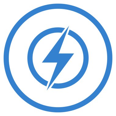 Elektrik düz vektör yuvarlak simge