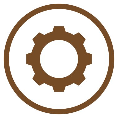 Vites düz vektör yuvarlak simge