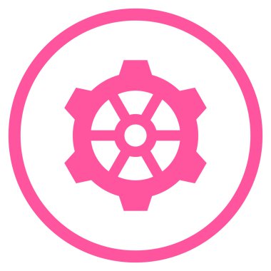 Vites düz vektör yuvarlak simge