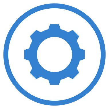 Vites düz vektör yuvarlak simge