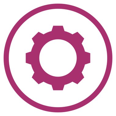 Vites düz vektör yuvarlak simge