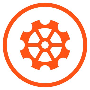 Vites düz vektör yuvarlak simge