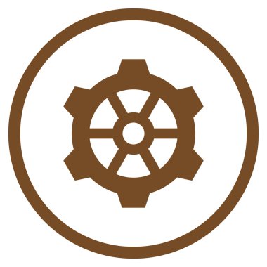 Vites düz vektör yuvarlak simge