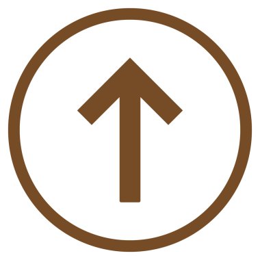 Yukarı ok simgesi düz vektör yuvarlak