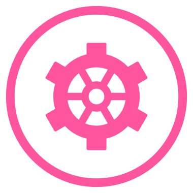 Vites düz vektör yuvarlak simge