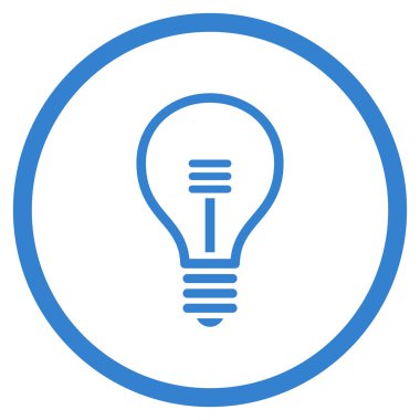 Lamba ampul düz vektör yuvarlak simge