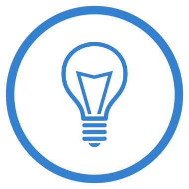 Lamba ampul düz vektör yuvarlak simge