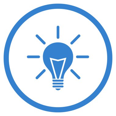 Elektrik Işık Düz Vektör Yuvarlak Simge