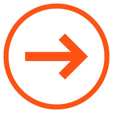 Sağ Ok Düz Vektör Yuvarlak Simge