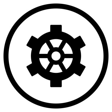 Vites düz vektör yuvarlak simge