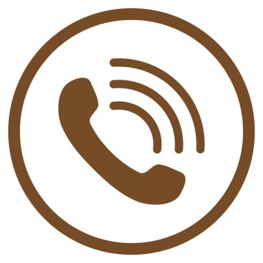 Telefon görüşmesi düz vektör yuvarlak simge