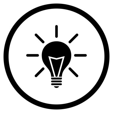 Elektrik Işık Düz Vektör Yuvarlak Simge