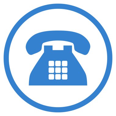 Ton Telefon Düz Vektör Yuvarlak Simge