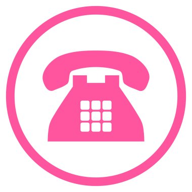 Ton Telefon Düz Vektör Yuvarlak Simge
