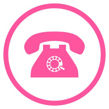 Darbe Telefon Düz Vektör Yuvarlak Simge