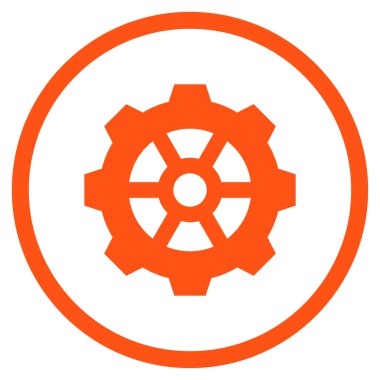 Vites düz vektör yuvarlak simge