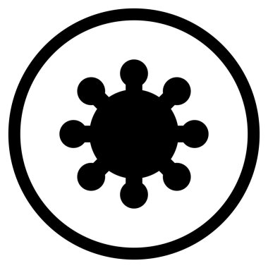 Vites düz vektör yuvarlak simge