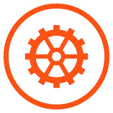 Vites düz vektör yuvarlak simge