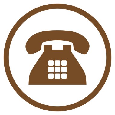 Ton Telefon Düz Vektör Yuvarlak Simge