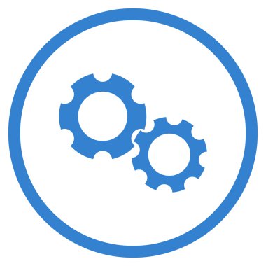 Dişliler Düz Vektör Yuvarlak Simge