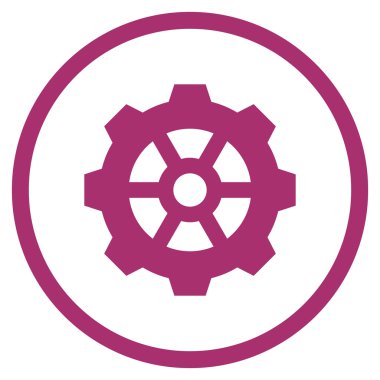 Vites düz vektör yuvarlak simge