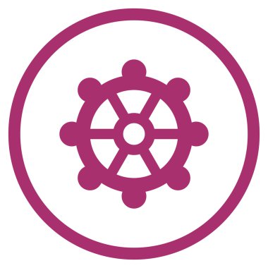 Vites düz vektör yuvarlak simge