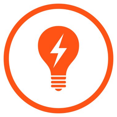 Elektrik AmpulÜ Düz Vektör Yuvarlak Simge
