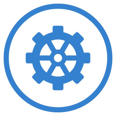 Vites düz vektör yuvarlak simge