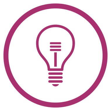 Lamba ampul düz vektör yuvarlak simge